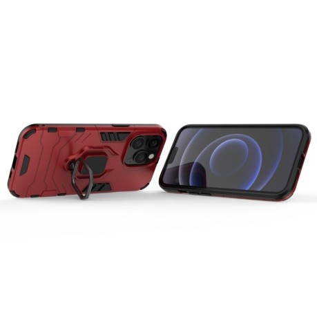 Протиударний чохол HMC Magnetic Ring Holder для iPhone 13 Pro - червоний