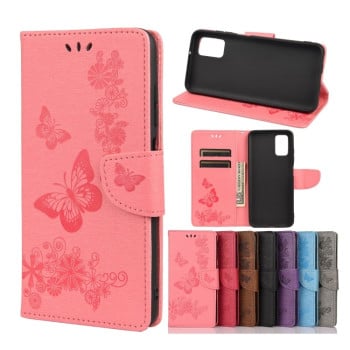 Чехол-книжка Floral Butterfly для Xiaomi Redmi 10 - розовый