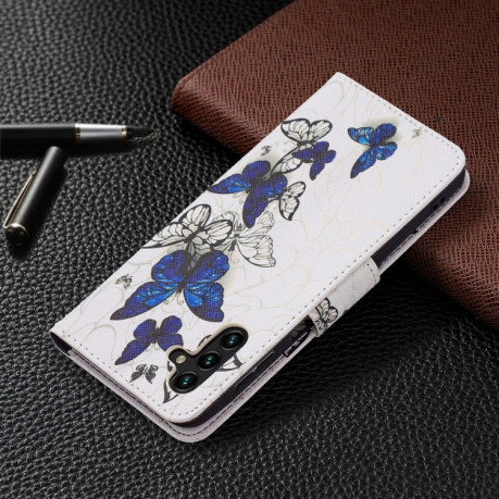 Чехол-книжка Colored Drawing Series на Samsung Galaxy A04s/A13 5G - Blue Butterflies