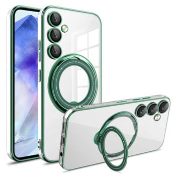 Протиударний чохол Electroplating MagSafe 360 Degree Rotation для Samsung Galaxy A55 - зелений