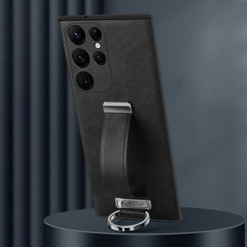 Протиударний чохол SULADA Leather Texture Skin Feel Shockproof  для Samsung Galaxy S25 Ultra 5G - чорний