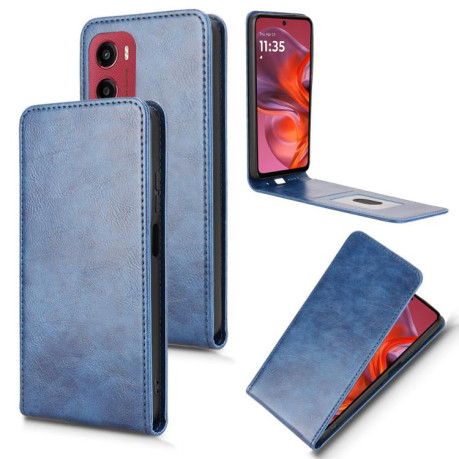 Фліп-чохол Vertical Flip Leather Phone Case with Card Slot для Motorola Moto G05 - синій