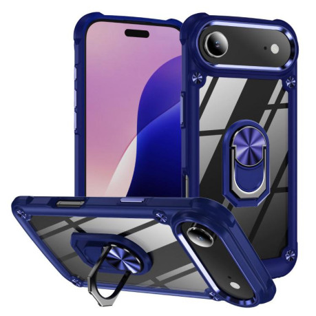 Противоударный чехол Acrylic Ring Holder на iPhone Air - синий