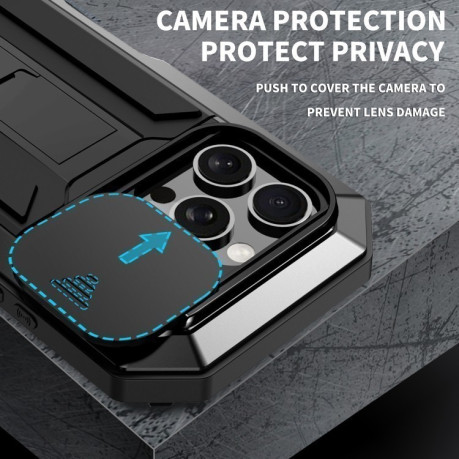 Чохол протиударний R-JUST Sliding для iPhone 16 Pro - чорний