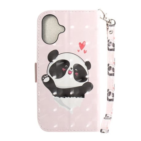 Чехол-книжка 3D Painting для iPhone 16 Plus - Panda