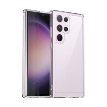 Протиударний чохол Colorful Acrylic Series із кольоровою силіконовою боковиною на Samsung Galaxy S24 Ultra 5G - прозорий