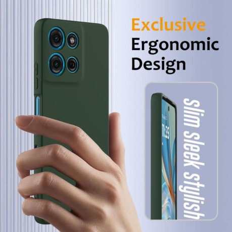 Силіконовий чохол Shockproof Silicone Magsafe для Motorola Moto G75 5G - зелений