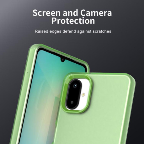 Противоударный чехол Candy Series для Samsung Galaxy F06 5G / M06 5G - зеленый