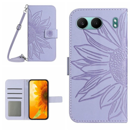 Чехол-книжка Skin Feel Sun Flower для OnePlus Nord 4 5G - фиолетовый
