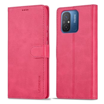 Чехол книжка LC.IMEEKE Calf Texture на Xiaomi Redmi Poco C55/Redmi 12C/11A - красный