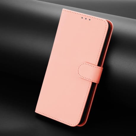 Чехол-книжка с мягким покрытием (Skin Feel) со шнурком на Xiaomi Poco M7 4G 169mm - розовый