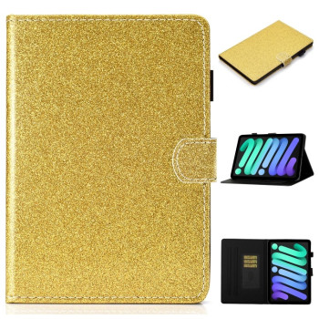 Чехол-книжка Varnish Glitter Powder для iPad mini 7/ mini 6 - золотой