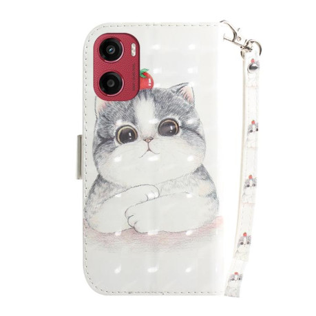 Чехол-книжка 3D Painting для Motorola Moto G05 / E15 5G Global - Cat