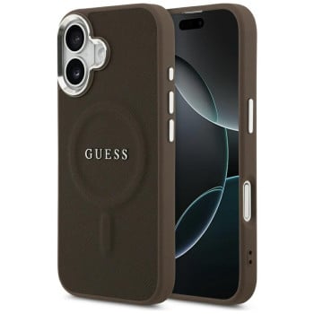 Оригинальный чехол Guess Classic Logo с MagSafe на iPhone 17 - Brown