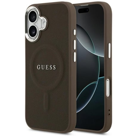 Оригинальный чехол Guess Classic Logo с MagSafe на iPhone 17 - Brown