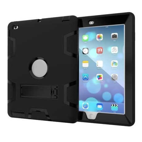 Чорний Протиударний Чохол накладка Kickstand Hybrid TPU чорний iPad 4/ 3/ 2