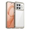 Противоударный чехол Colorful Acrylic Series с цветной силиконовой боковиной на Xiaomi Redmi K90 Pro Max / Poco F8 Ultra — прозрачный серый