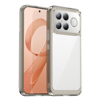 Протиударний чохол Colorful Acrylic Series з кольоровою силіконовою боковиною на Xiaomi Redmi K90 Pro Max / Poco F8 Ultra — прозорий сірий