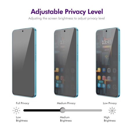 Захисне Скло ENKAY Easy Install Anti-peeping Privacy для Xiaomi Poco M7 Pro 5G - чорне