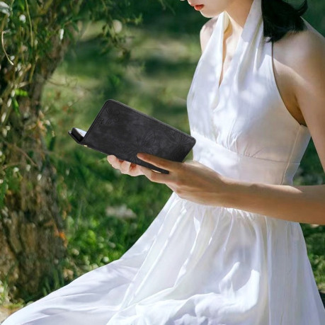 Чохол-книжка Embossed Butterfly для Samsung Galaxy A56 5G - чорний