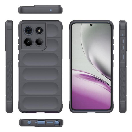 Силиконовый чехол Magic Flannel для Motorola Edge 60 Stylus 5G Global - темно-серый