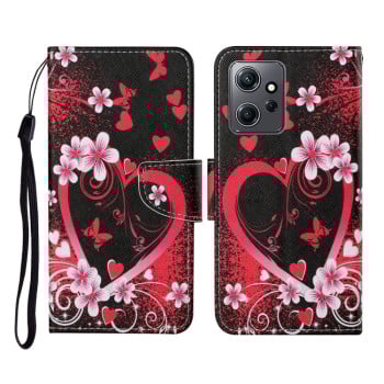 Чохол-книжка Colored Drawing Pattern для Xiaomi Redmi Note 12 4G - Red Heart