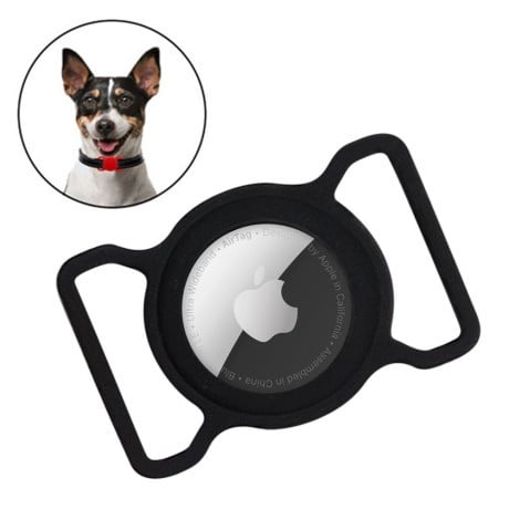 Брелок-петля на котячий або собачий нашийник для Apple AirTag - чорний