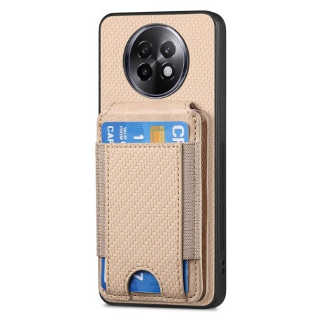 Чохол Cross Leather Ring Vertical Zipper Wallet для Realme 13 Pro / 13 Pro+ - хакі