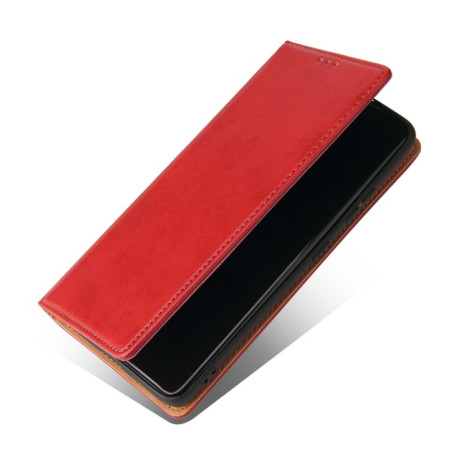 Шкіряний чохол-книжка Fierre Shann Genuine leather Samsung Galaxy S21 Ultra - червоний