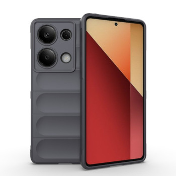 Силиконовый чехол Magic Flannel для Xiaomi Redmi Note 13 Pro 4G / POCO M6 Pro 4G   - темно-серый