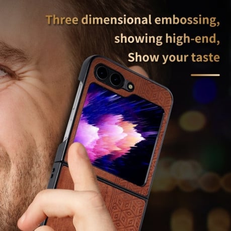 Противоударный чехол ANS 3D Skin Feel для Samsung Galaxy  Flip 6 - синий