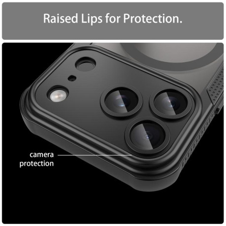 Противоударный чехол Armor Glaze MagSafe Magnetic для iPhone 17 Pro - черный