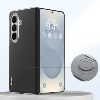 Чехол SULADA Skin Feel Liquid Leather на Samsung Galaxy Fold8 Ultra 5G — чёрный