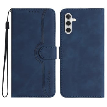 Чехол-книжка в стиле Retro мягкое покрытие Skin Feel серия Amile на Samsung Galaxy M34 - синий