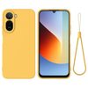 Силиконовый чехол Solid Color Liquid Silicone для Redmi A7 Pro 171mm / Poco C85x 5G — жёлтый