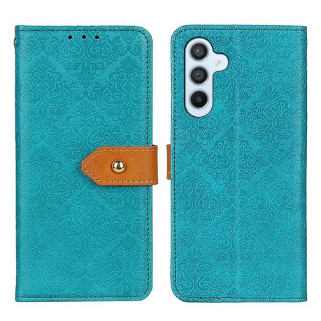 Чехол-книжка European Floral для Samsung Galaxy A16 5G - синий