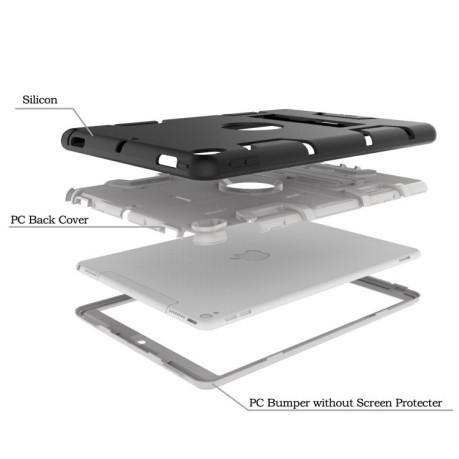 Противоударный чехол с подставкой Robot Detachable на iPad Air 2019 10.5 inch / Pro 10.5 - черный, серый
