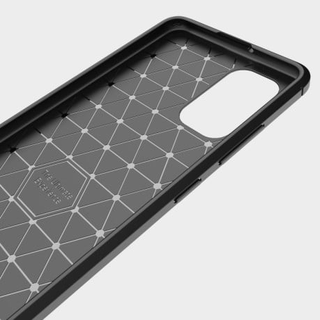 Чехол Brushed Texture Carbon Fiber на Samsung Galaxy A32 4G - красный