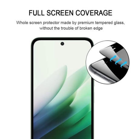 Захисне скло High Aluminum Full Screen Silk на Xiaomi Redmi 15C 5G EU 173.1mm - чорний