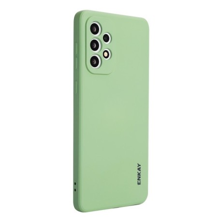 Противоударный чехол ENKAY Liquid Silicone для Samsung Galaxy A73 5G - зеленый