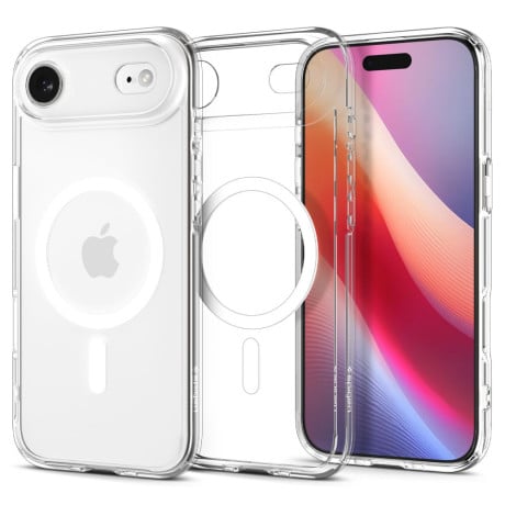 Оригінальний прозорий чохол Spigen Ultra Hybrid з MagSafe на iPhone Air - Clear and White
