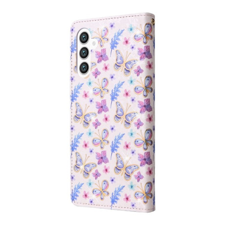 Чохол-книжка Bronzing Painting RFID для Samsung Galaxy S24+ 5G - Pansies