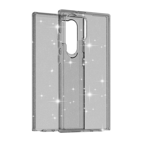 Противоударный чехол Terminator Style Glitter для Samsung Galaxy S23 Ultra 5G - черный