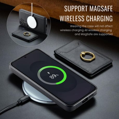 Чохол MAGKING K1 з MagSafe і кишенькою на карт + RFID на Samsung Galaxy S25 FE 5G - чорний