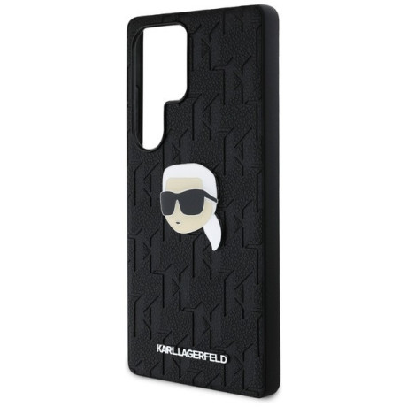 Оригінальний чохол Karl Lagerfeld Leather Monogram Pin Logo Karl Head для Samsung Galaxy S25 Ultra - Black
