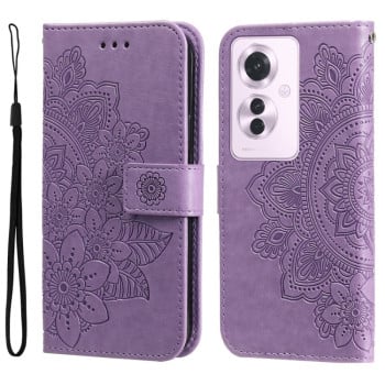 Чохол-книжка 7-petal Flowers Embossing для OPPO Reno11 F Global / F25 Pro Global - фіолетовий