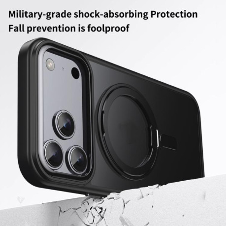 Ударозащитный чехол 360 Rotating MagSafe Magnetic Frosted на iPhone 17 Pro - черный