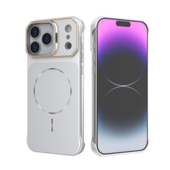 Чохол Frameless Half-Wrapped PC Magnetic без рамки на iPhone 18 Pro Max — сріблястий