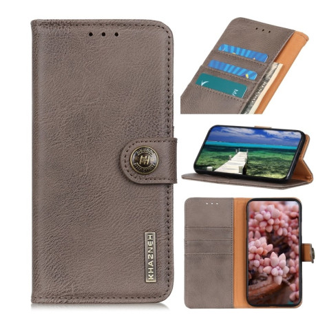 Чехол-книжка KHAZNEH Cowhide Texture на Vivo S12 / V23 5G - хаки