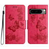 Чохол-книжка Embossed Butterfly для Google Pixel 8 Pro - червоний
